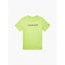 Calvin Klein Boys Short Sleeve T-Shirt - Lime
